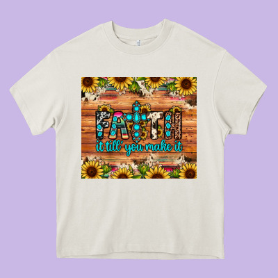 Faith It Till You Make It Heavy Core Tee Designed By Jahusdesignshop