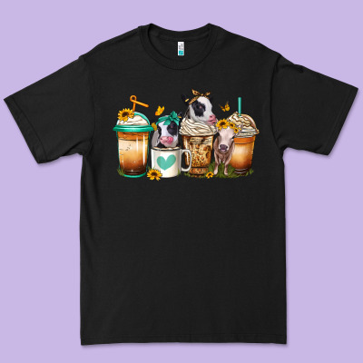 Heifers Coffee Cups Premium Tee Designed By Jasminsmagicworld