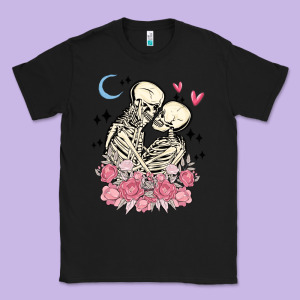 The Lovers Skeletons Classic Tee Designed By Maliassmallbusiness