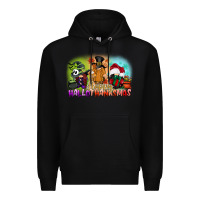 Black happy hallothanksmas gnomes Premium Hoodie - CowGirlArtShop