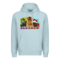 Blue Mist happy hallothanksmas gnomes Premium Hoodie - CowGirlArtShop