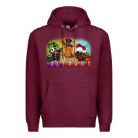 Burgundy happy hallothanksmas gnomes Premium Hoodie - CowGirlArtShop