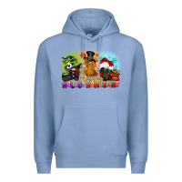 Colony Blue happy hallothanksmas gnomes Premium Hoodie - CowGirlArtShop