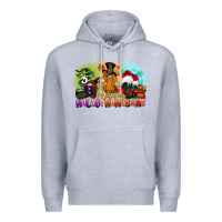 Heather Grey happy hallothanksmas gnomes Premium Hoodie - CowGirlArtShop