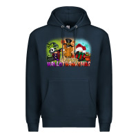 Navy happy hallothanksmas gnomes Premium Hoodie - CowGirlArtShop