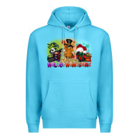Ocean Blue happy hallothanksmas gnomes Premium Hoodie - CowGirlArtShop