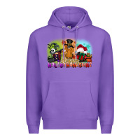 Purple happy hallothanksmas gnomes Premium Hoodie - CowGirlArtShop