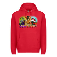 Red happy hallothanksmas gnomes Premium Hoodie - CowGirlArtShop