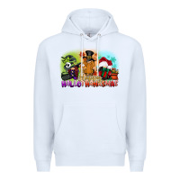 White happy hallothanksmas gnomes Premium Hoodie - CowGirlArtShop