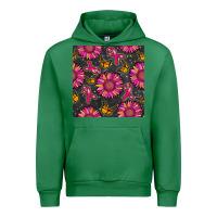 Emerald breast cancer sunflower seamless pattern Urban Hoodie - BundleAndBundleShop