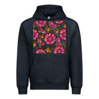 Navy breast cancer sunflower seamless pattern Urban Hoodie - BundleAndBundleShop