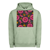 Pigment Oil Green breast cancer sunflower seamless pattern Urban Hoodie - BundleAndBundleShop