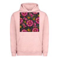 Pigment Salmon breast cancer sunflower seamless pattern Urban Hoodie - BundleAndBundleShop