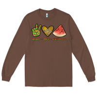 Chestnut peace love watermelon Long Sleeve Tee - JahusDesignShop