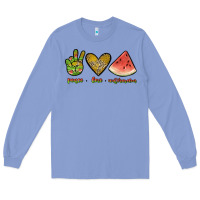 Colony Blue peace love watermelon Long Sleeve Tee - JahusDesignShop
