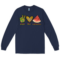Navy peace love watermelon Long Sleeve Tee - JahusDesignShop