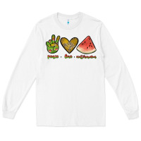 White peace love watermelon Long Sleeve Tee - JahusDesignShop