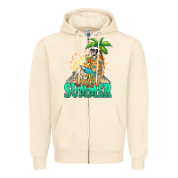 Sandshell Hello summer skeleton Zipper Hoodie - NancyCooperArtShop