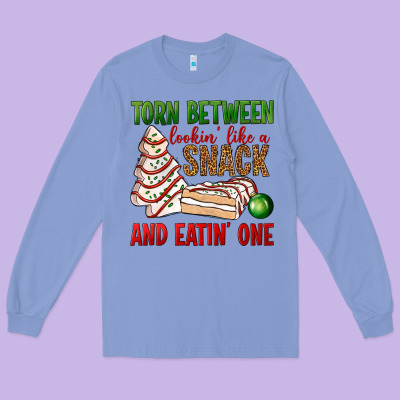 Torn Between Lookin' Like A Snack And Eatin' One Bbs Long Sleeve Tee Designed By Bundleandbundleshop