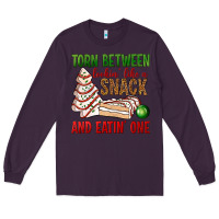 Plum torn between lookin' like a snack and eatin' one bbs Long Sleeve Tee - BundleAndBundleShop