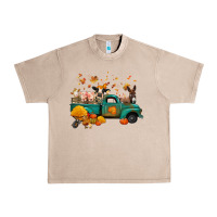 French Oak fall farm animals truck nancy Urban Heavy Tee - NancyCooperArtShop
