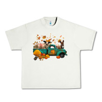 Pistachio fall farm animals truck nancy Urban Heavy Tee - NancyCooperArtShop