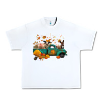 White fall farm animals truck nancy Urban Heavy Tee - NancyCooperArtShop