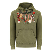 Vintage Olive baseball sister Vintage Hoodie - MaliasSmallBusiness