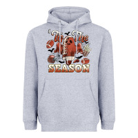 Heather Grey tis the season football halloween Heavyweight Hoodie - CowGirlArtShop
