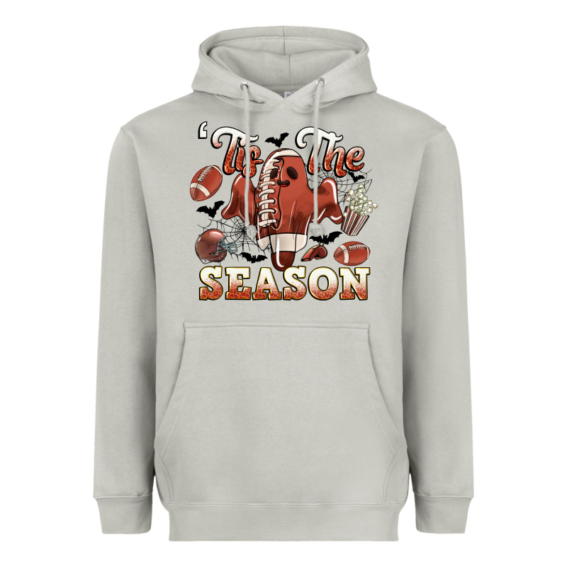 Tis The Season Football Halloween Heavyweight Hoodie by CowGirlArtShop | Teevron