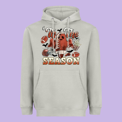Tis The Season Football Halloween Heavyweight Hoodie Designed By Cowgirlartshop