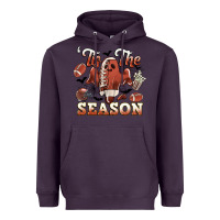 Plum tis the season football halloween Heavyweight Hoodie - CowGirlArtShop