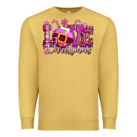 Antique Gold love christmas pink Premium Sweatshirt - CowGirlArtShop