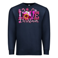 Navy love christmas pink Premium Sweatshirt - CowGirlArtShop