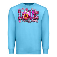 Ocean Blue love christmas pink Premium Sweatshirt - CowGirlArtShop