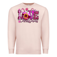 Pale Pink love christmas pink Premium Sweatshirt - CowGirlArtShop