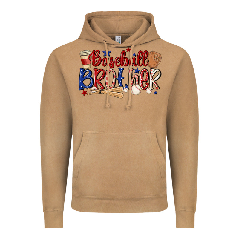 Baseball Brother Vintage Hoodie by MaliasSmallBusiness | Teevron