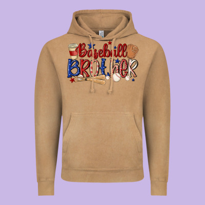 Baseball Brother Vintage Hoodie Designed By Maliassmallbusiness