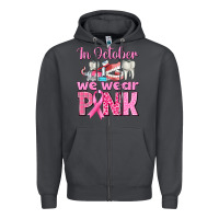 Smoke in october we wear pink breast cancer awareness Zipper Hoodie - texasbilliewilder