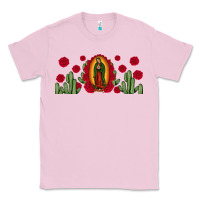Bubblegum Pink lady of Guadalupe cactus rose Classic Tee - JahusDesignShop