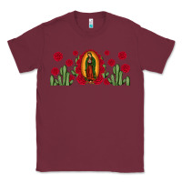Burgundy lady of Guadalupe cactus rose Classic Tee - JahusDesignShop