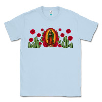 Dusty Blue lady of Guadalupe cactus rose Classic Tee - JahusDesignShop
