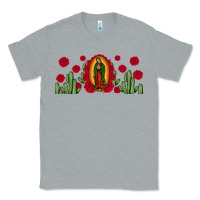 Heather Grey lady of Guadalupe cactus rose Classic Tee - JahusDesignShop