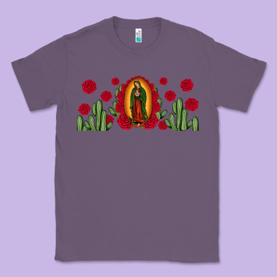 Lady Of Guadalupe Cactus Rose Classic Tee Designed By Jahusdesignshop