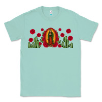 Seafoam lady of Guadalupe cactus rose Classic Tee - JahusDesignShop