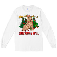 White christmas nail bbs Long Sleeve Tee - BundleAndBundleShop