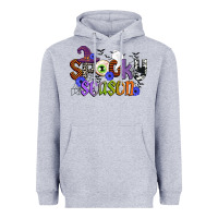 Heather Grey spooky season Heavyweight Hoodie - CowGirlArtShop