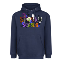 Navy spooky season Heavyweight Hoodie - CowGirlArtShop