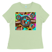 Matcha football tie dye gemstone sunflower Ladies Tee - JahusDesignShop