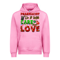 Fuchsia Pink pharmacist do it with care and love christmas Urban Hoodie - FaDigitalArtStudio